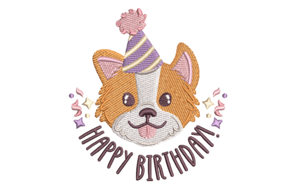 Birthday Corgi Embroidery Review for Sellers