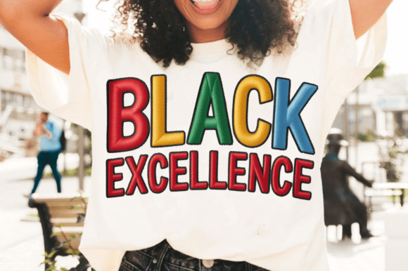 Black Excellence Faux Embroidery PNG Review