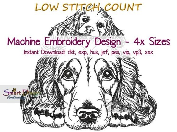 Cocker Spaniel Sketch Embroidery Design Review