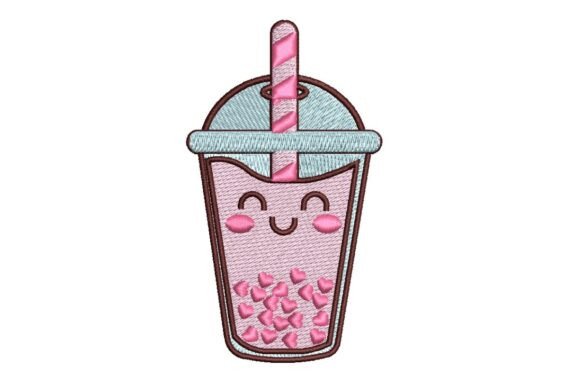Hearts Boba Tea Embroidery Design Review