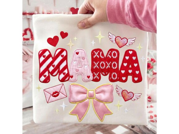 Mama Faux Embroidery Valentine PNG Review