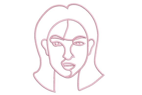 Minimalist Woman Portrait Embroidery Review