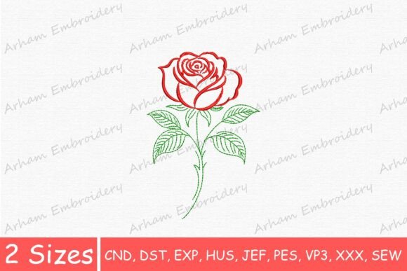Romantic Rose Stem Floral Embroidery Review