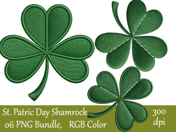 St Patrick’s Day Shamrock Embroidery PNG Review