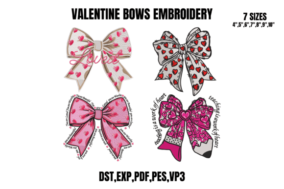 Valentine Bows Embroidery Designs Bundle Review