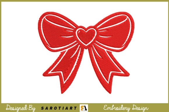 Valentine Embroidery Design T-shirt Bow Review