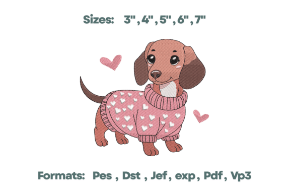 Valentine’s Dachshund Dog Embroidery Review